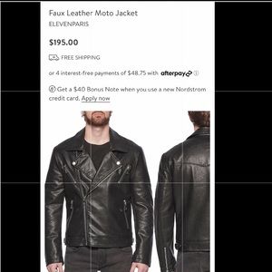 Eleven Paris Faux Leather Jacket - LA Collection